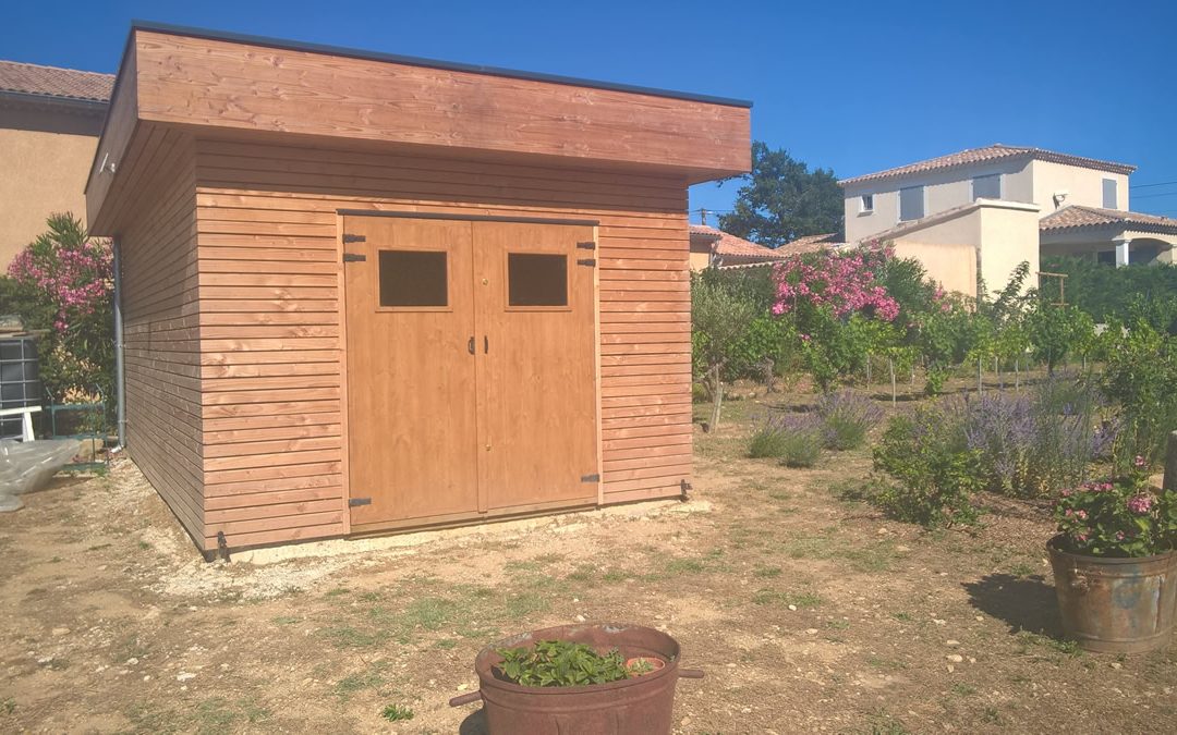 Abri de jardin toiture  végétalisée