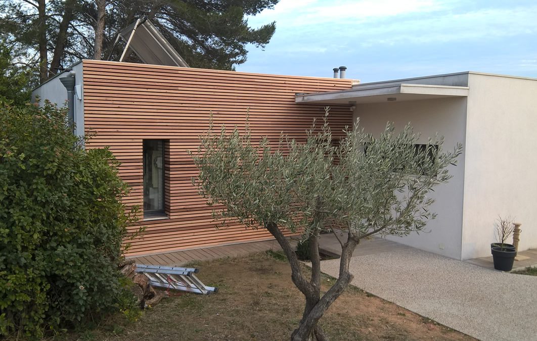 Habillage bois bardage claire voie